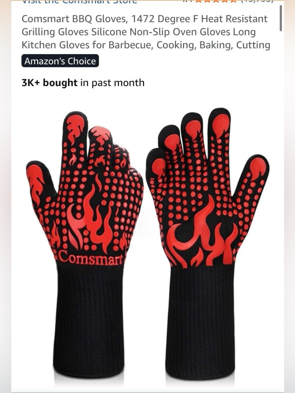 New Comsmart Heat-Resistant BBQ Gloves